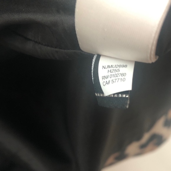Kate Spade 4 Dress Black Tan Cream Animal Leopard print Pockets Excellent - Picture 9 of 9